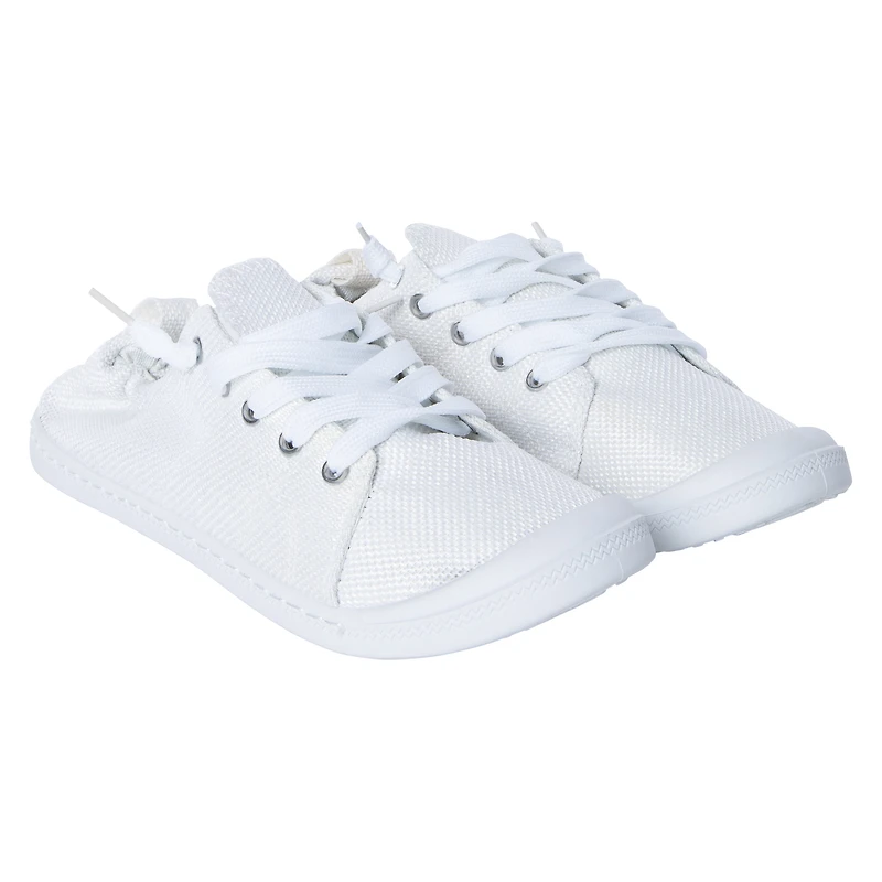 ladies white scrunch back sneakers