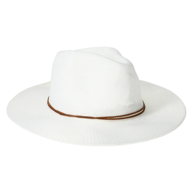 fabric panama hat with trim