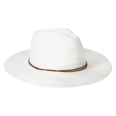 fabric panama hat with trim