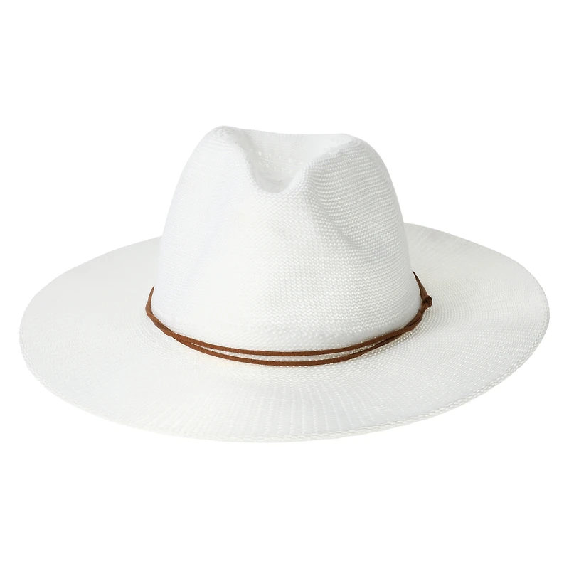 fabric panama hat with trim