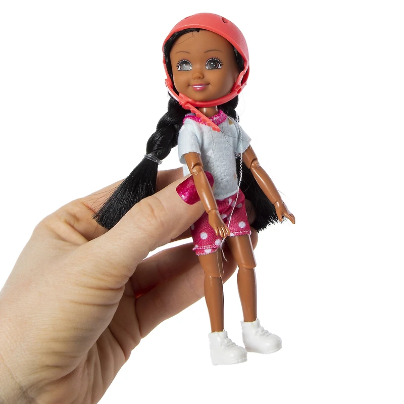zoe summer riding doll & skateboard