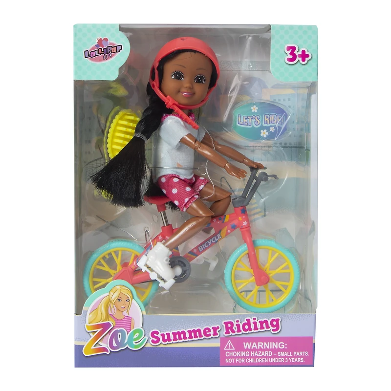 zoe summer riding doll & skateboard