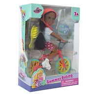 zoe summer riding doll & skateboard