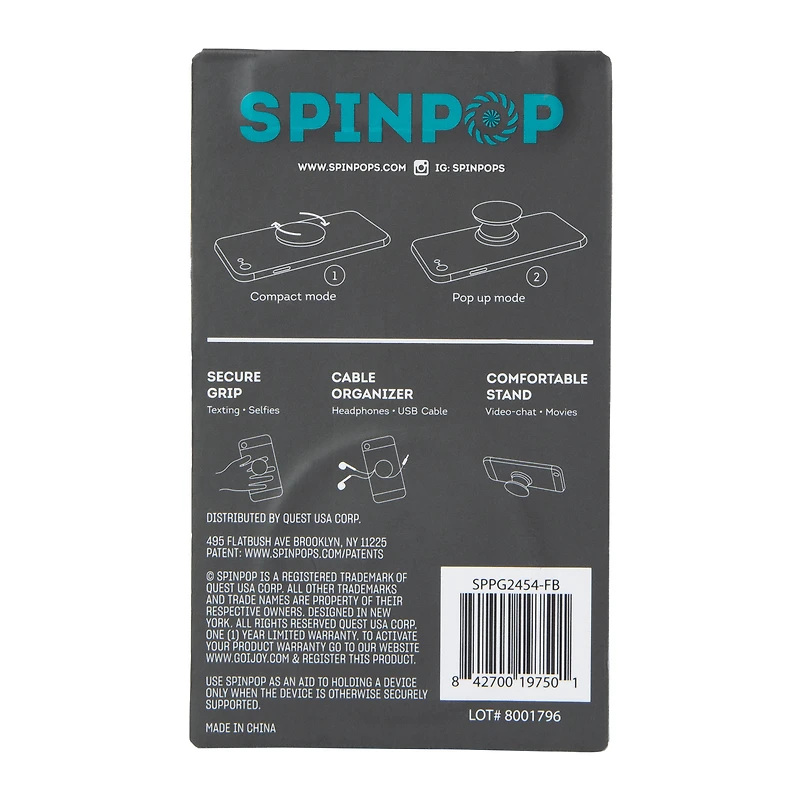 spinpop phone grip