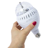 rotating disco LED light bulb bluetooth® speaker