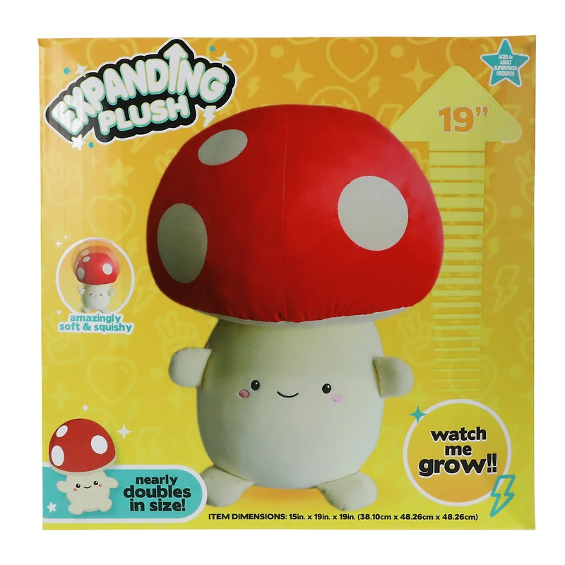 expanding mushroom plush 19in
