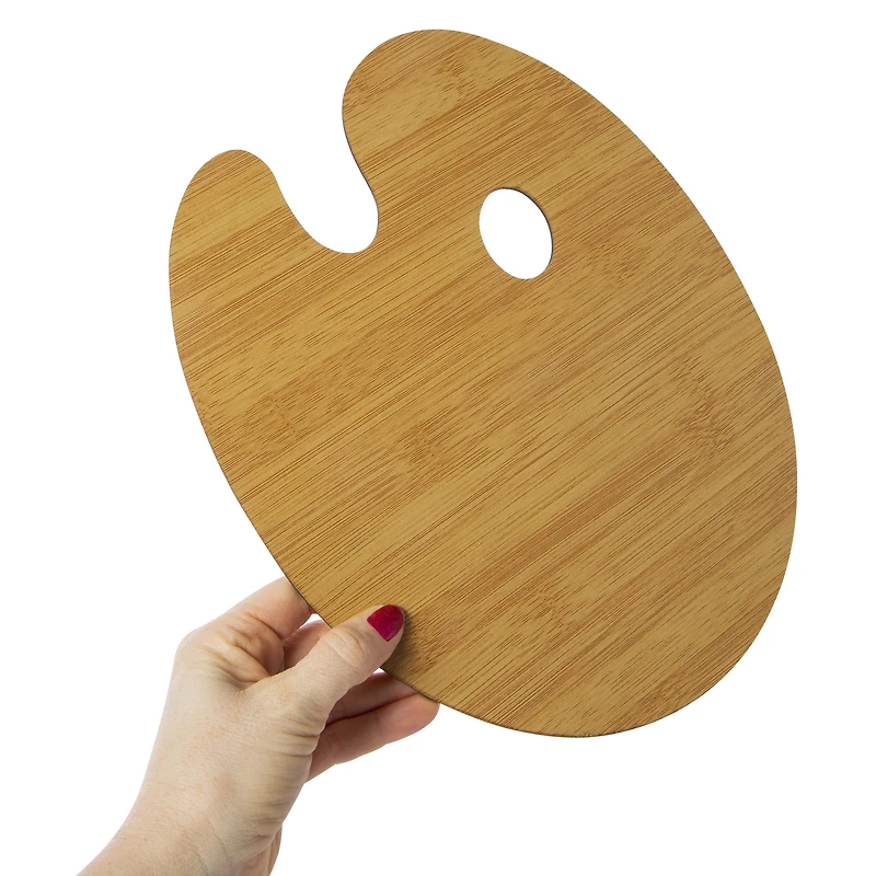 wooden painting palette & brushes set 10-piece