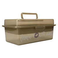 makeup organizer box with tray 9.6in x 5.6in