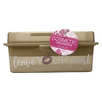 makeup organizer box with tray 9.6in x 5.6in