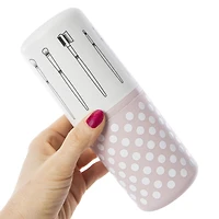 travel makeup brush holder with lid | Five Belo