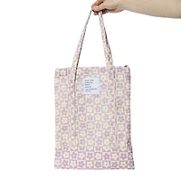 printed cotton canvas tote bag 17in x 13in