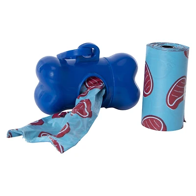 pet waste bag dispenser & 2 refill rolls