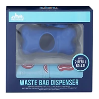 pet waste bag dispenser & 2 refill rolls