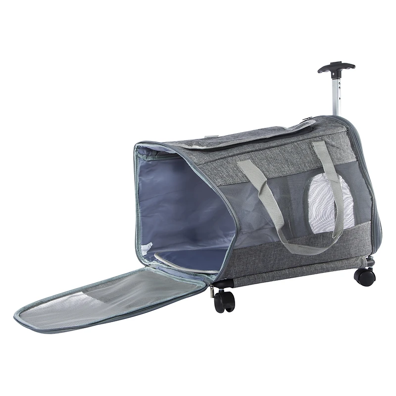 rolling pet carrier for pets up to 25lbs