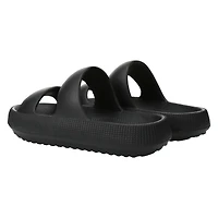 ladies green double band puff sole sandals