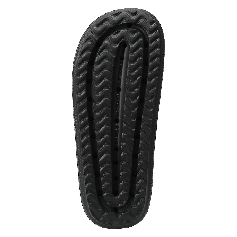 ladies green double band puff sole sandals