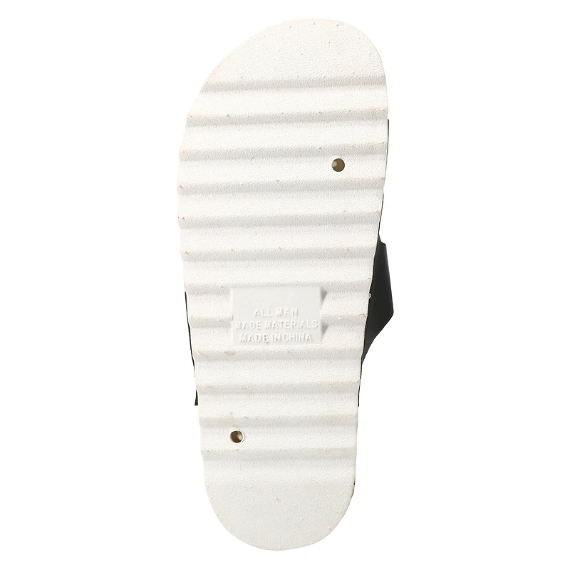 ladies pink double buckle sandals