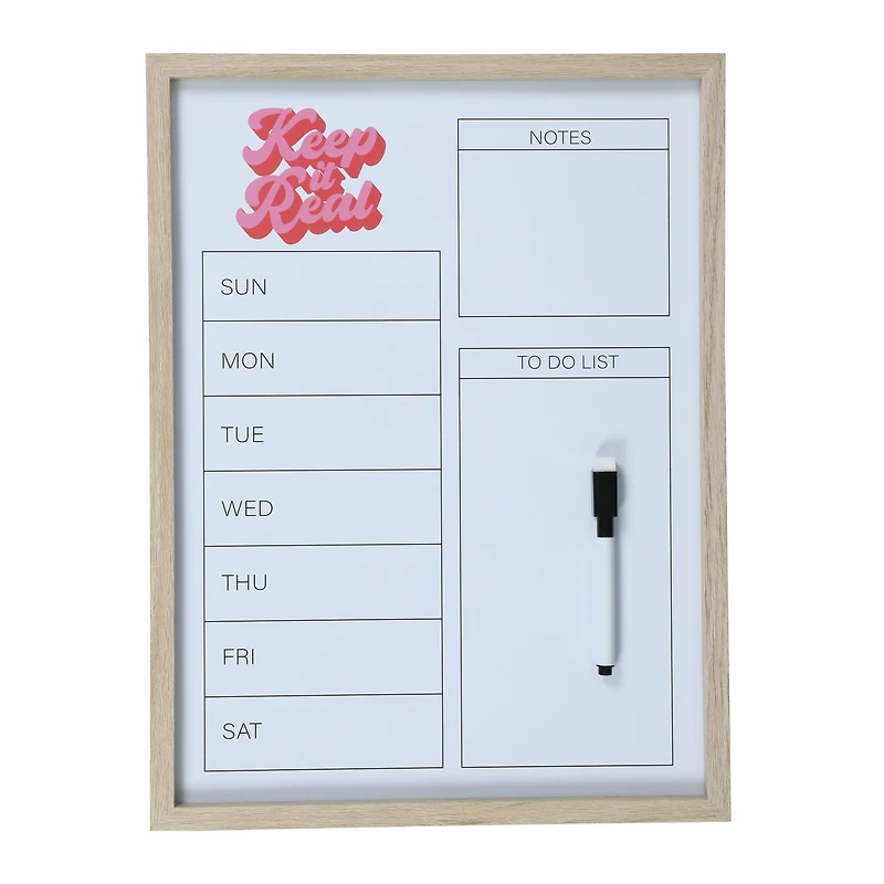 framed dry erase board 12in x 16in