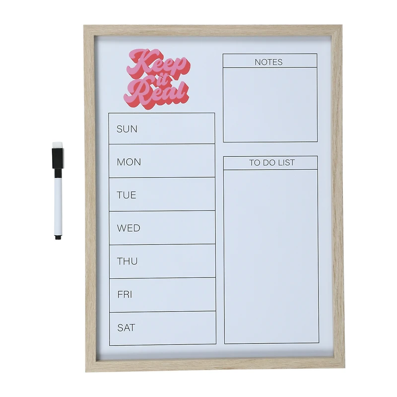 framed dry erase board 12in x 16in