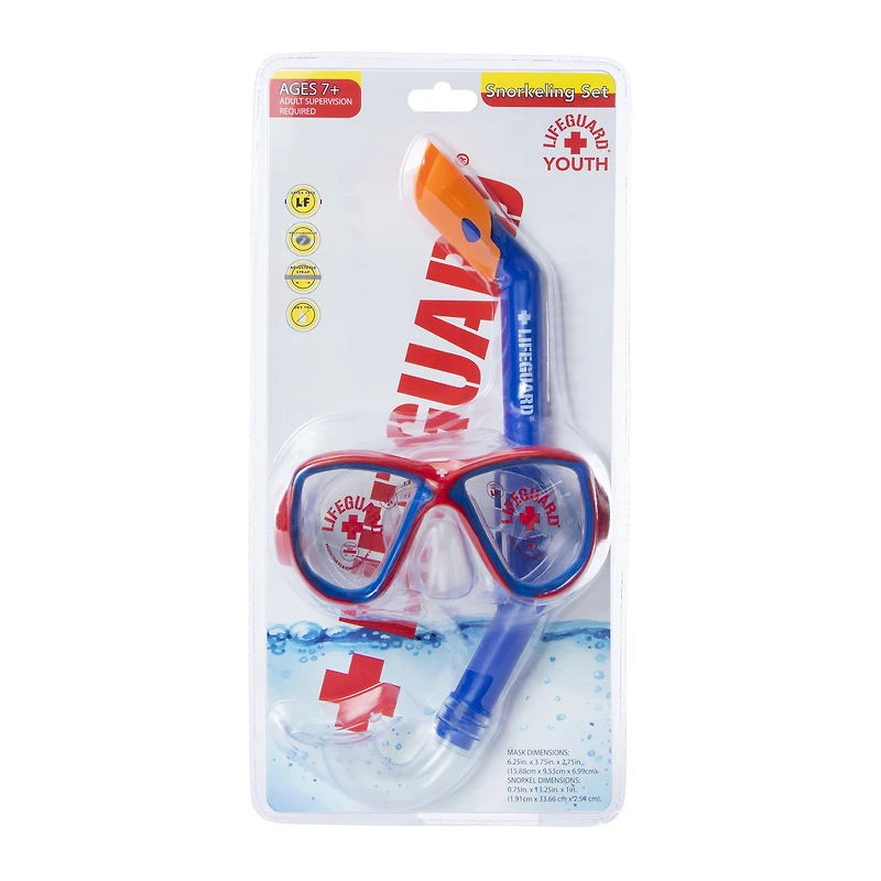 official lifeguard® snorkeling mask set
