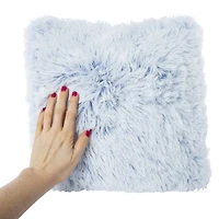 dip-dye plush faux fur throw pillow 16in x