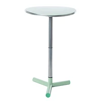 round metal side table 18in x 11in - pink