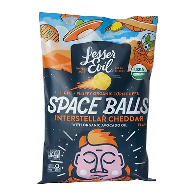 lesser evil® space balls interstellar cheddar puffs 5oz