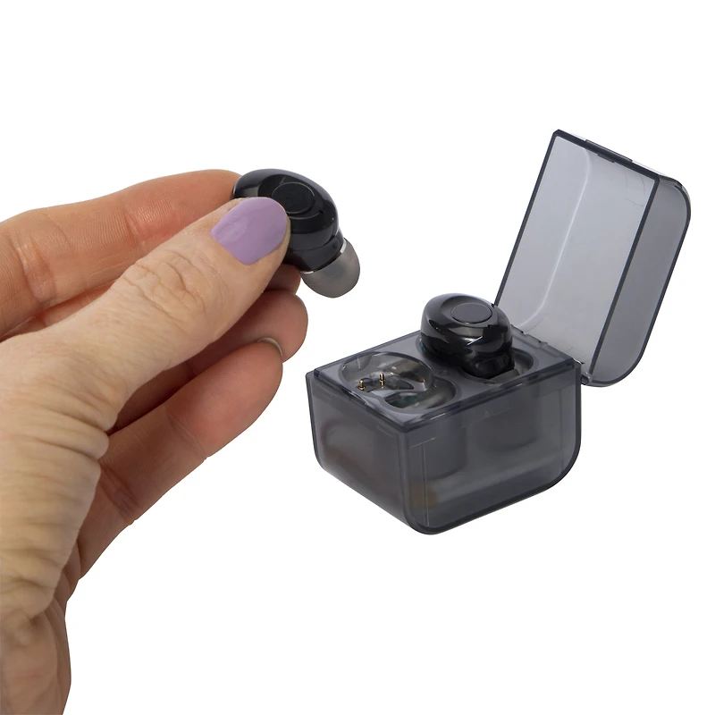 true wireless bluetooth® earbuds with case & mic