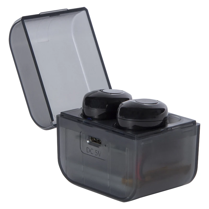 true wireless bluetooth® earbuds with case & mic