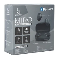 micro true wireless bluetooth® earbuds with case & mic