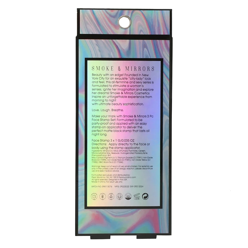smoke & mirrors face stamp 3-count