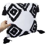 tufted throw pillow 16in x