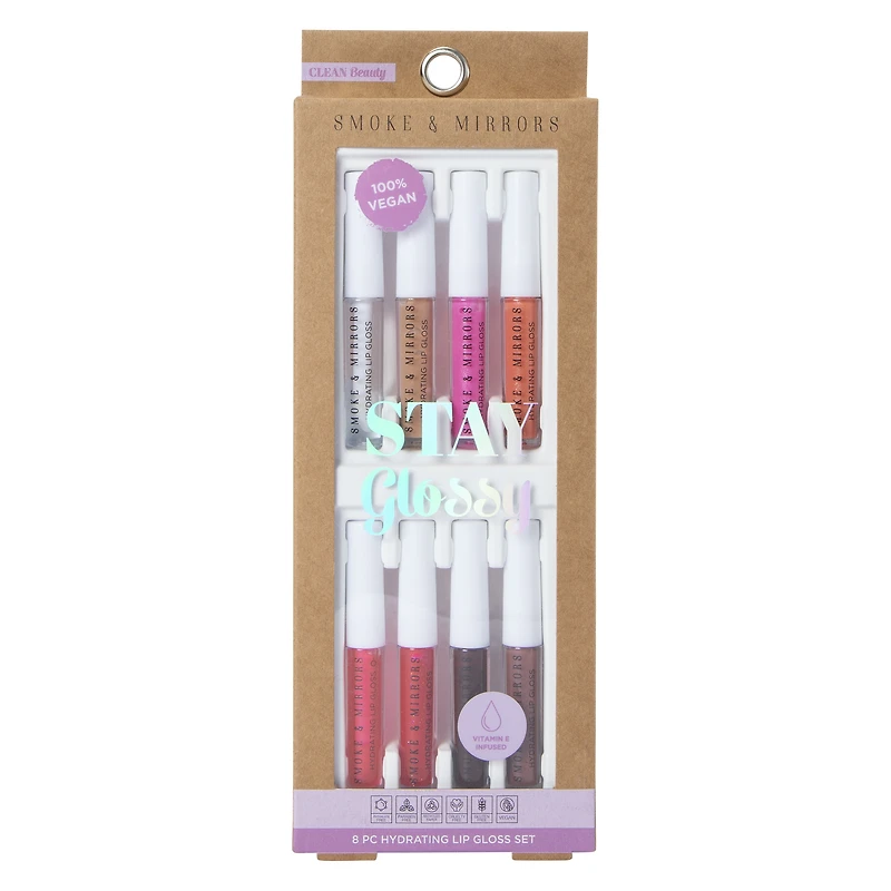 smoke & mirrors vitamin E infused lip gloss set 6-count