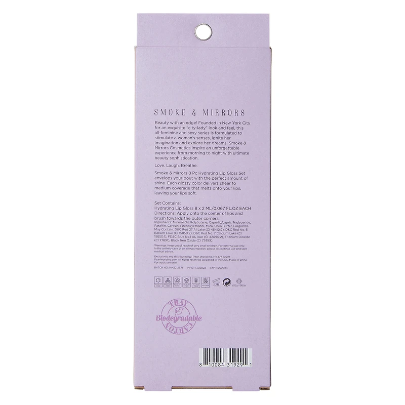 smoke & mirrors vitamin E infused lip gloss set 6-count