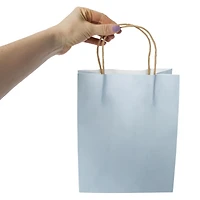 8-count blue kraft gift bags 10in x 7.95in