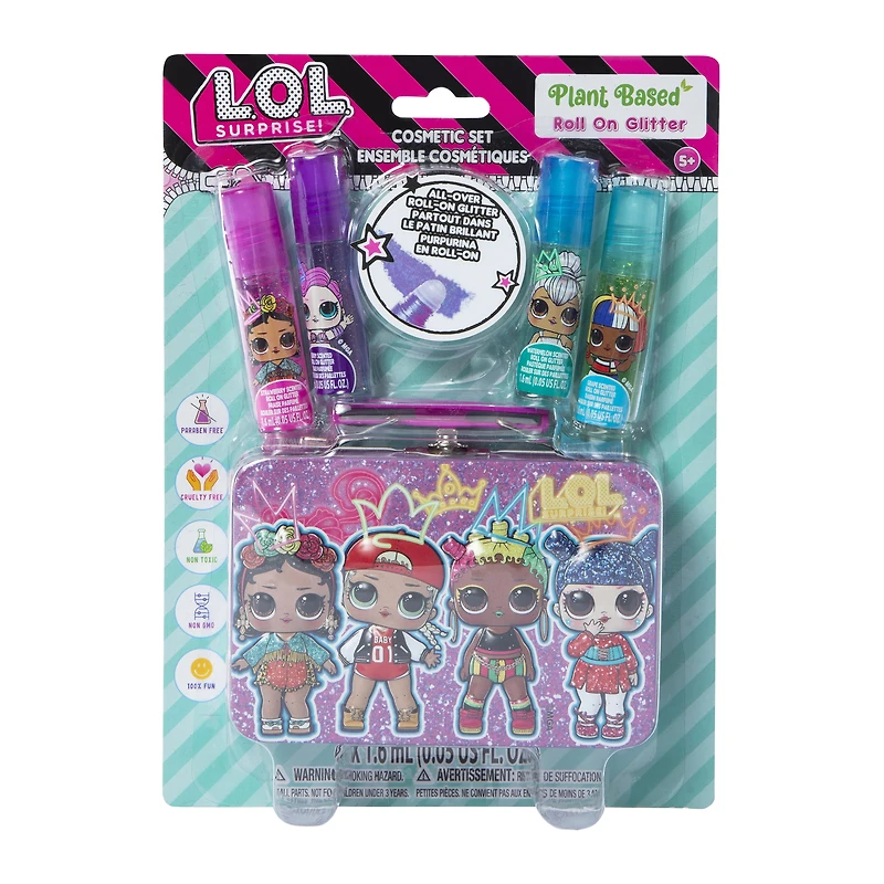 l.o.l. surprise!™ roll-on glitters & tin 5-piece set