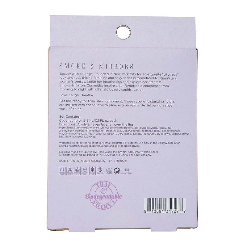 Smoke & Mirrors Coconut Kiss Lip Oil 5-Count