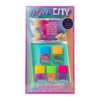 neon city tie dye & marble nail kit 8-piece