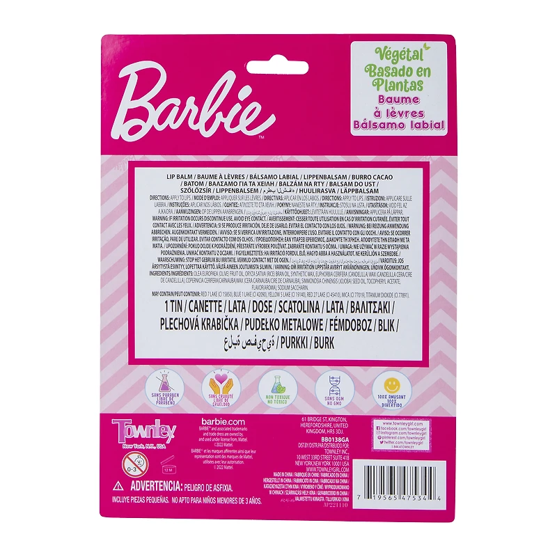barbie™ flavored lip balm set with collectible tin