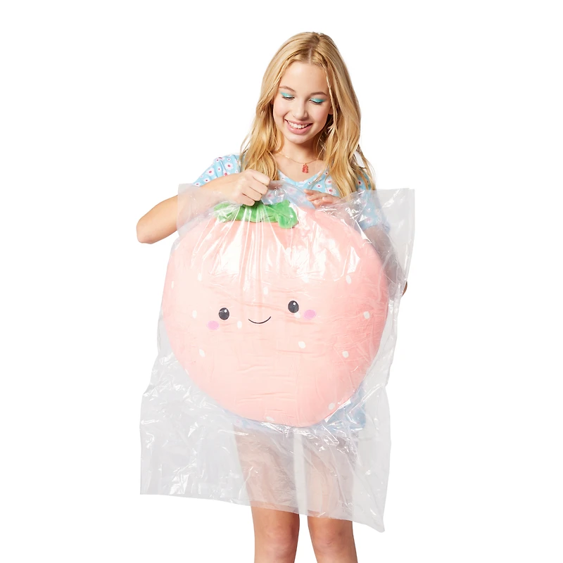 expanding strawberry plush 20in