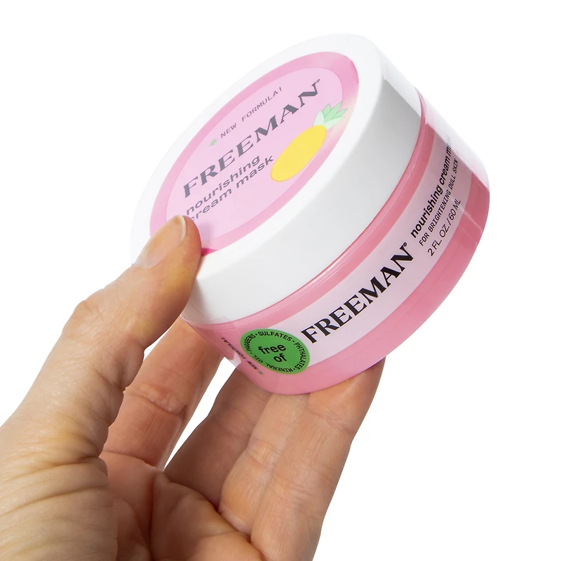freeman® nourishing pineapple & hyaluronic acid cream facial mask 1.7 fl.oz