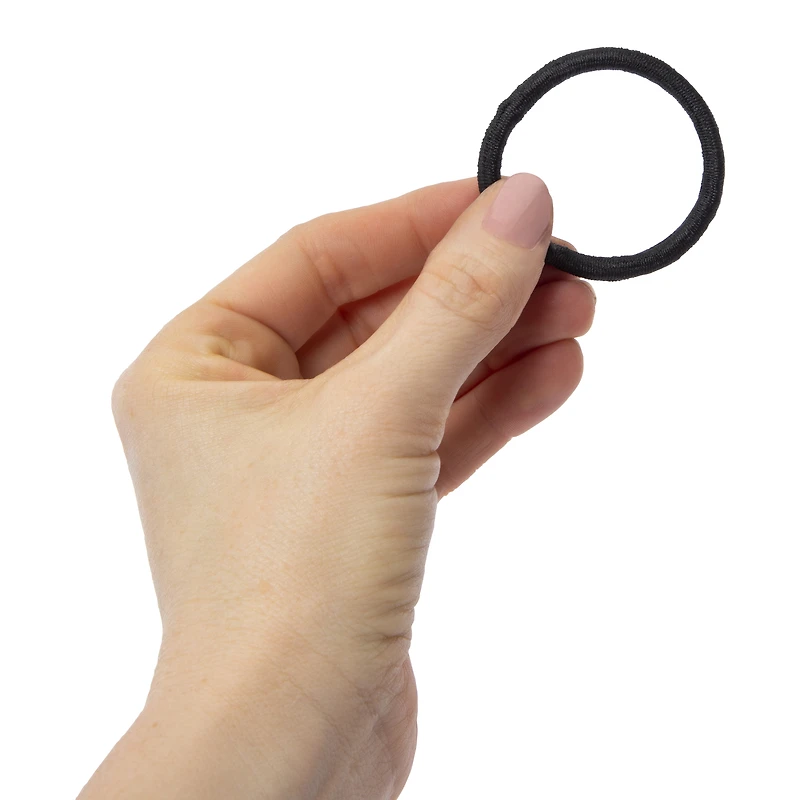 Black Ponytail Holders 18-Pack