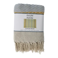 cotton throw blanket 50in x 60in