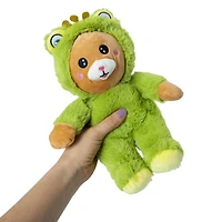 hooded stuffed bear plush 11in