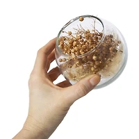 natural dried grass glass bowl