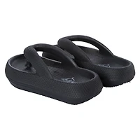 ladies white puff sole flip flops