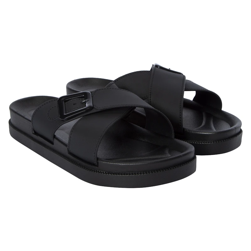 ladies black x-band sandals