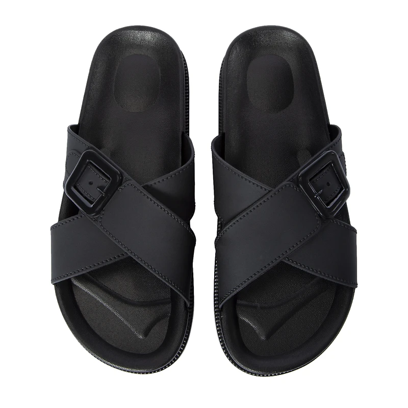 ladies black x-band sandals
