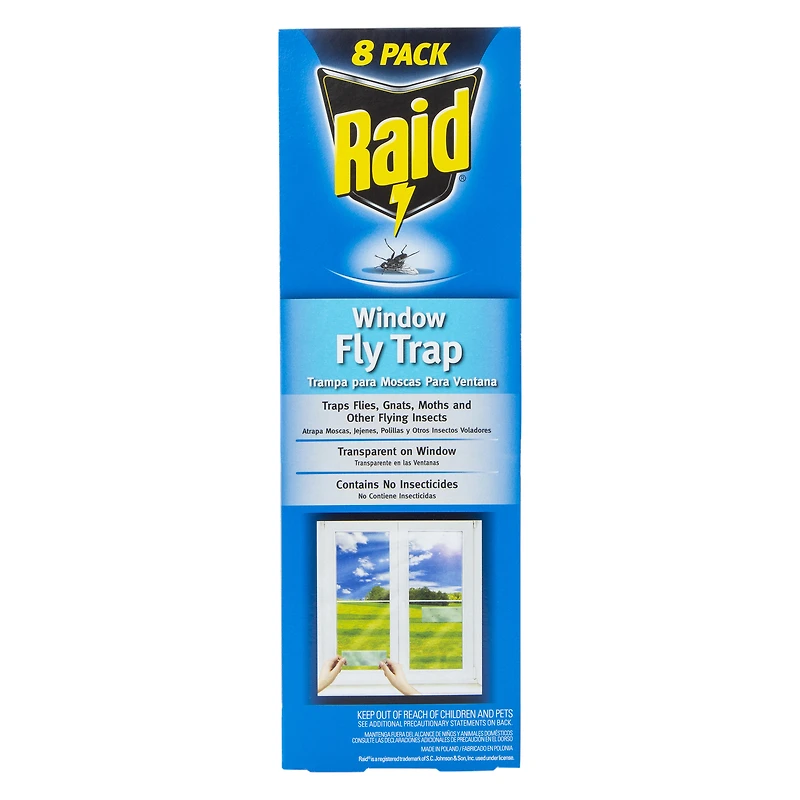 raid® window fly traps 8-count
