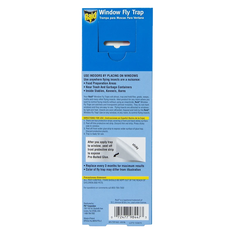 raid® window fly traps 8-count